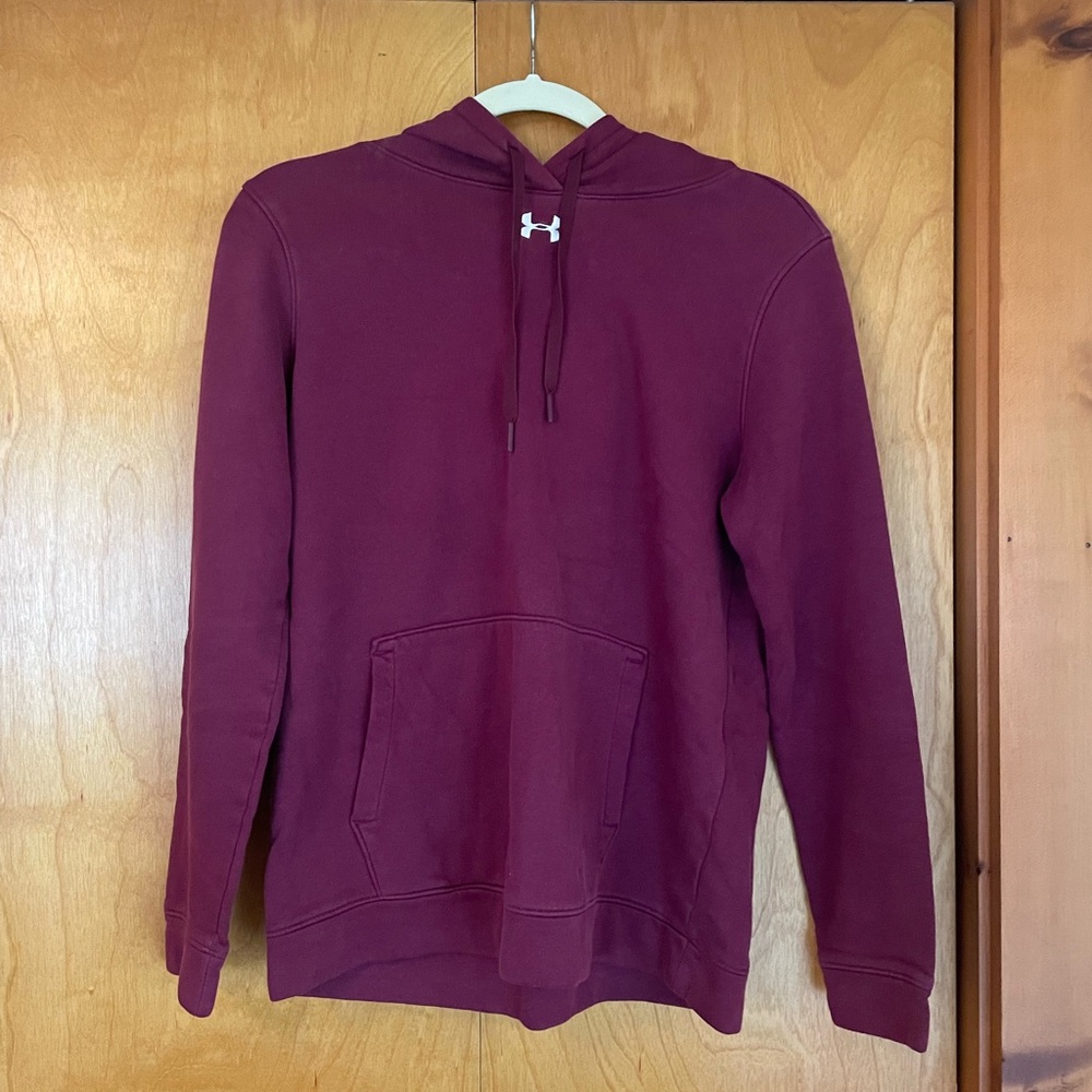 Under Armour Maroon Hoodie Sweatshirt Size S